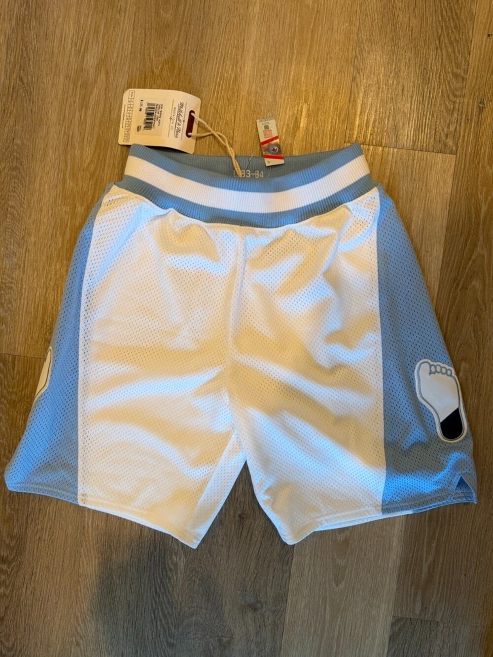 North Carolina Tar Heels 1983-84 White Authentic Shorts NWT